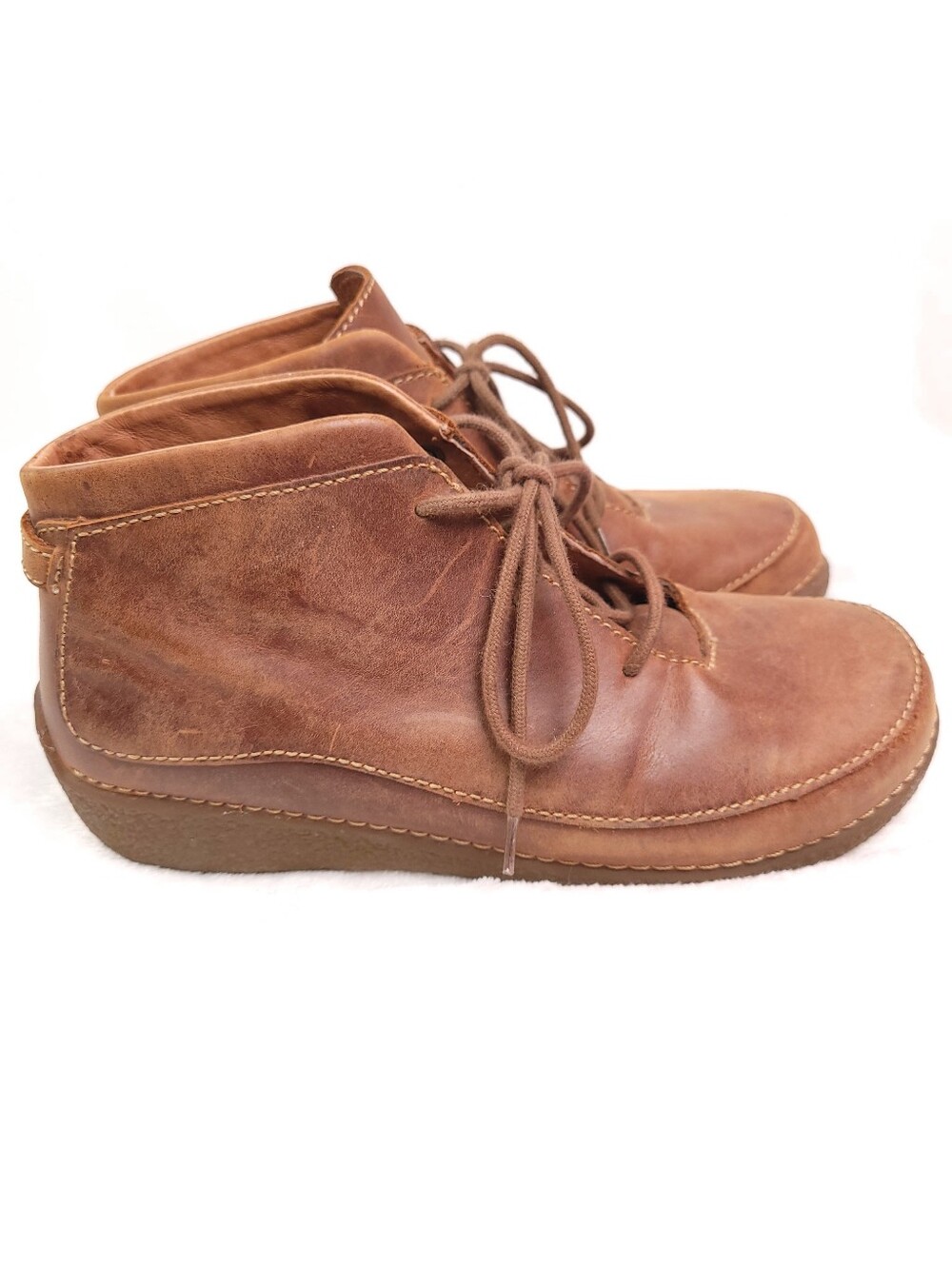 Duluth Trading Co Andina Ankle Boots Brown Leather Women 7.5
